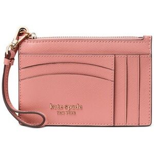 KATE SPADE NEW YORK 
Spencer Leather Wristlet Card Casepink Safiano Leather